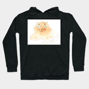 Cat, cats, animal, animals, pet, kitty, watercolor, gift, cartoon, character, illustration Hoodie